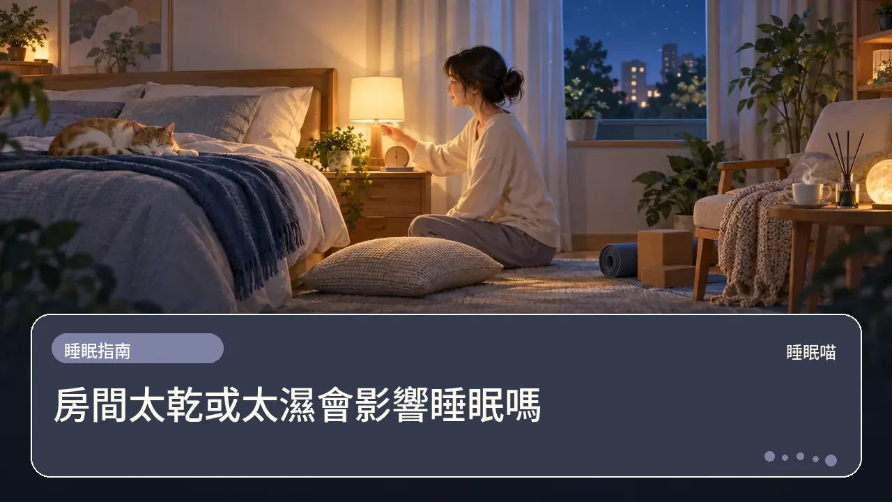 房間太乾或太濕會影響睡眠嗎主題插畫