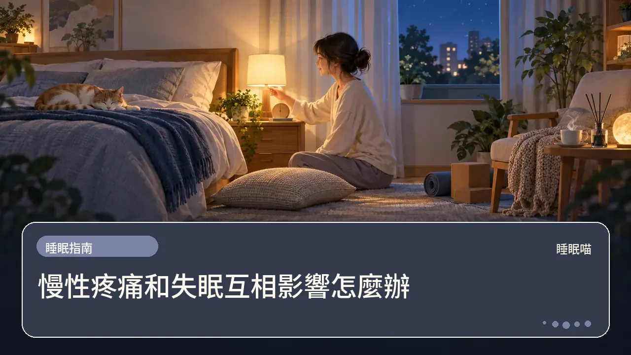 慢性疼痛和失眠互相影響怎麼辦主題插畫