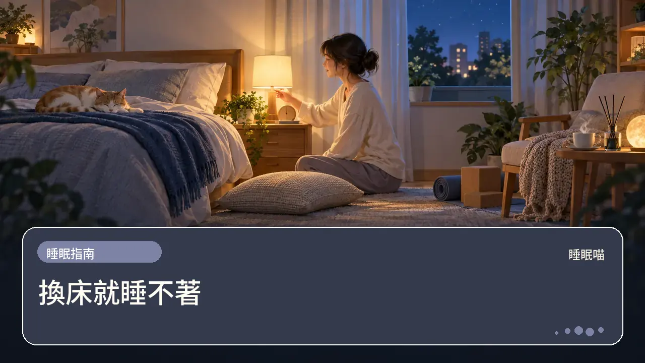換床就睡不著主題插畫