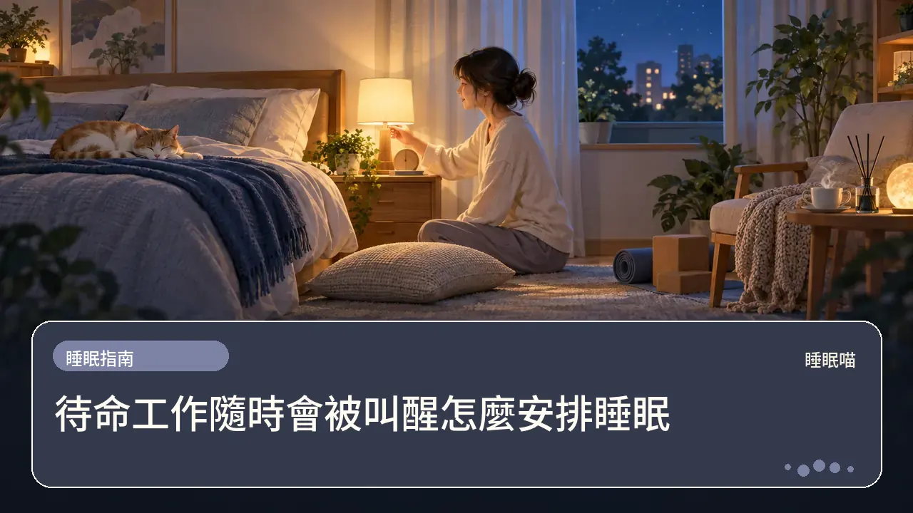 待命工作隨時會被叫醒怎麼安排睡眠主題插畫