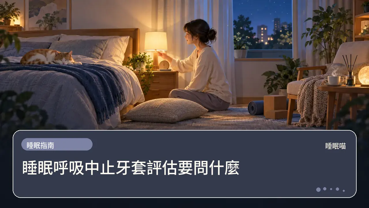 睡眠呼吸中止牙套評估要問什麼主題插畫