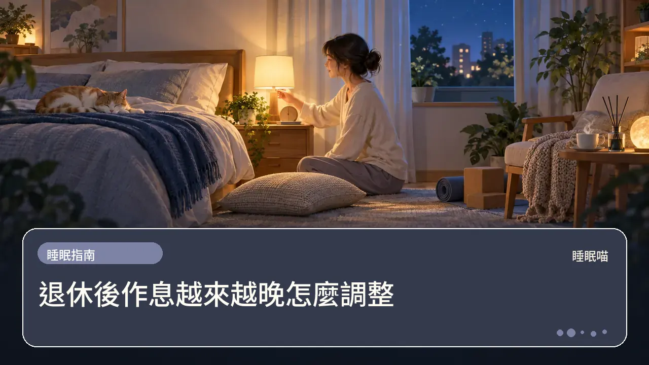 退休後作息越來越晚怎麼調整主題插畫