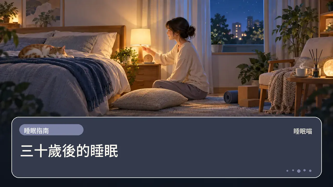 三十歲後的睡眠主題插畫