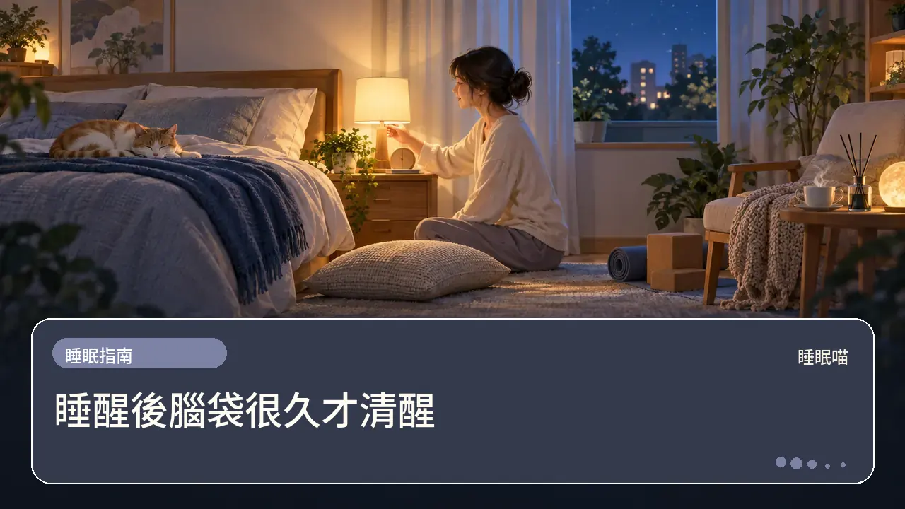 睡醒後腦袋很久才清醒主題插畫