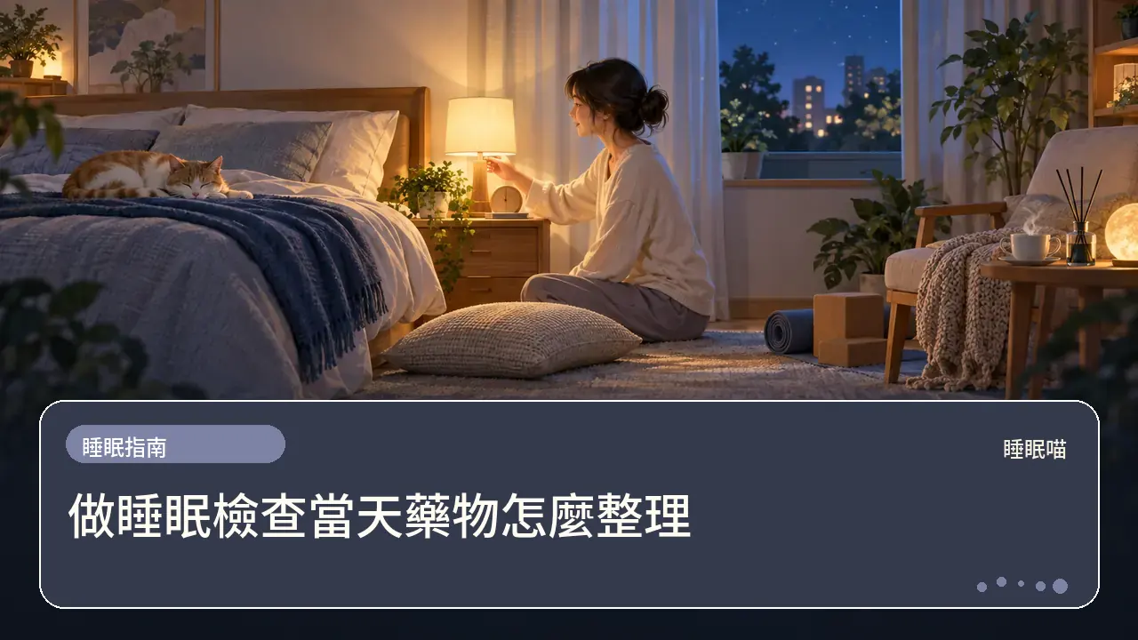 做睡眠檢查當天藥物怎麼整理主題插畫
